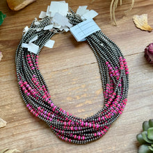 Load image into Gallery viewer, Pink Faceted Opal Necklace – 3 mm – 16”