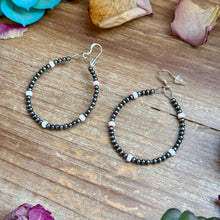 Load image into Gallery viewer, Pink Conch Hoop Earrings – Sterling Silver Pearls