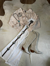 Load image into Gallery viewer, White Denim Bell Bottoms