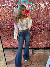 Load image into Gallery viewer, Fiona High Waisted Bell Bottom Flare Jeans - Medium Wash Denim
