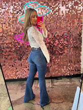 Load image into Gallery viewer, Fiona High Waisted Bell Bottom Flare Jeans - Medium Wash Denim