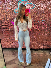 Load image into Gallery viewer, Fiona High Waisted Bell Bottom Flare Jeans - Light Wash