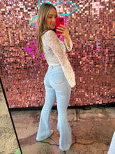Load image into Gallery viewer, Fiona High Waisted Bell Bottom Flare Jeans - Light Wash