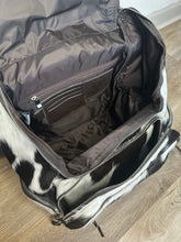 Load image into Gallery viewer, Black Cowhide Backpack