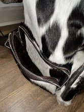 Load image into Gallery viewer, Black Cowhide Backpack