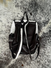 Load image into Gallery viewer, Black Cowhide Backpack