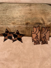 Load image into Gallery viewer, Hand Tooled Leather Earrings