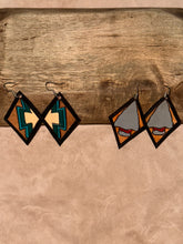 Load image into Gallery viewer, Hand Tooled Leather Earrings