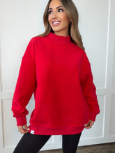 Load image into Gallery viewer, Tilly Red Reversible Oversized Mockneck Crew