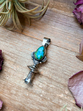 Load image into Gallery viewer, Sterling Silver Sonoran Gold Turquoise Blossom Pendant