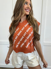 Load image into Gallery viewer, Sparkle &amp; Cheer Game Day V-Neck Sweater Vest