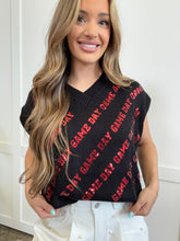 Load image into Gallery viewer, Sparkle &amp; Cheer Game Day V-Neck Sweater Vest
