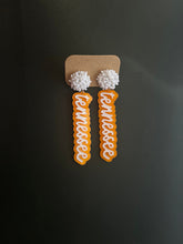 Load image into Gallery viewer, Tennessee Pom Pom Drop Earrings