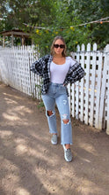 Load image into Gallery viewer, Laylie Plaid Flannel – Oversized Long Sleeve