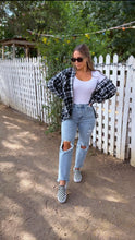 Load image into Gallery viewer, Laylie Plaid Flannel – Oversized Long Sleeve