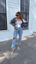 Load image into Gallery viewer, Laylie Plaid Flannel – Oversized Long Sleeve