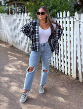 Load image into Gallery viewer, Laylie Plaid Flannel – Oversized Long Sleeve