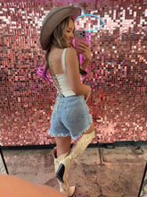 Load image into Gallery viewer, Brooke High Waisted Denim Shorts
