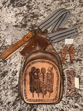 Load image into Gallery viewer, Leather Tooled Sling Bags