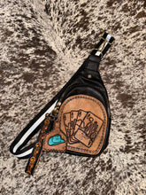 Load image into Gallery viewer, Leather Tooled Sling Bags