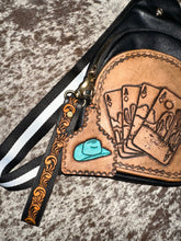 Load image into Gallery viewer, Leather Tooled Cowtag Keychains
