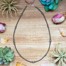 Load image into Gallery viewer, 22 inch Sterling Silver Pearls graduated necklace