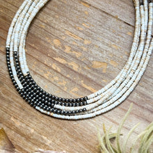 Load image into Gallery viewer, 3 mm Sterling Silver Pearls choker on white 3mm magnesite
