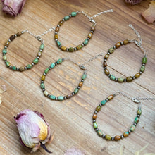 Load image into Gallery viewer, Real Turquoise  Bracelet with Sterling Silver Pearls
