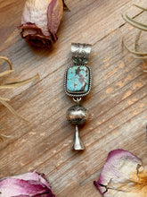 Load image into Gallery viewer, Sterling Silver Blue Dream Turquoise Blossom Pendant –  Handmade by Artist Jason Ogg
