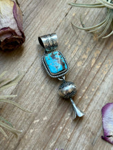Load image into Gallery viewer, Sterling Silver Blue Dream Turquoise Blossom Pendant –  Handmade by Artist Jason Ogg
