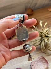Load image into Gallery viewer, Sterling Silver Blue Dream Turquoise Blossom Pendant –  Handmade by Artist Jason Ogg