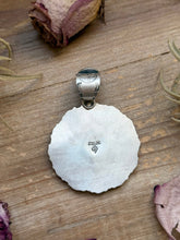 Load image into Gallery viewer, Sterling Silver Kingman Turquoise &amp; Buffalo Nickel Cluster Pendant – Artist Shay Pfeiffer