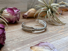 Load image into Gallery viewer, Sterling Silver Hudson Feather Cuff – Fits 5.5” Wrist – Handmade by Artist Jason Ogg