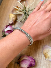 Load image into Gallery viewer, Sterling Silver Hudson Feather Cuff – Fits 7.5” Wrist – Handmade by Artist Jason Ogg