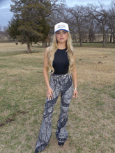 Load image into Gallery viewer, Fiona High Waisted Bell Bottom Flare Jeans - Storm Grey Camo