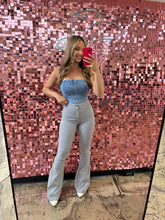Load image into Gallery viewer, Fiona High Waisted Bell Bottom Flare Jeans - Light Grey