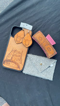 Load image into Gallery viewer, Leather Highlander Cow Earrings