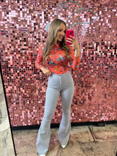 Load image into Gallery viewer, Fiona High Waisted Bell Bottom Flare Jeans - Light Grey