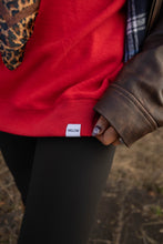 Load image into Gallery viewer, Tilly Red Reversible Oversized Mockneck Crew