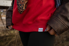 Load image into Gallery viewer, Tilly Red Reversible Oversized Mockneck Crew