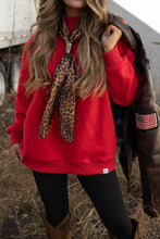 Load image into Gallery viewer, Tilly Red Reversible Oversized Mockneck Crew