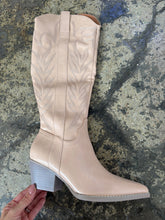 Load image into Gallery viewer, Samara Embroidered Knee High Cowgirl Boots - Nude