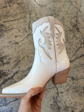 Load image into Gallery viewer, Houston Embroidered Pointed Heel Mid-Calf Boots- White