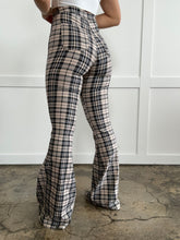Load image into Gallery viewer, Gretchen Fiona High Waisted Plaid Flare Jeans