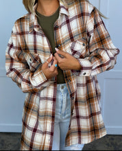 Load image into Gallery viewer, Crisp Breeze Oversized Plaid Flannel Shirt