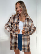 Load image into Gallery viewer, Crisp Breeze Oversized Plaid Flannel Shirt