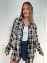 Load image into Gallery viewer, Crisp Breeze Oversized Plaid Flannel Shirt