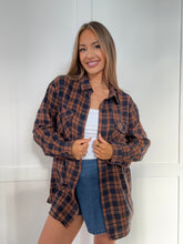 Load image into Gallery viewer, Crisp Breeze Oversized Plaid Flannel Shirt
