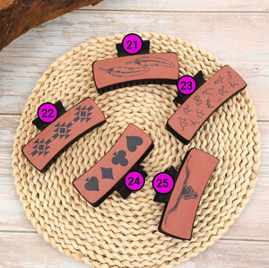 Faux Leather Hair Clips