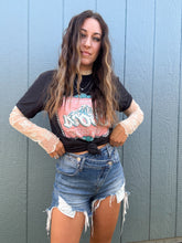 Load image into Gallery viewer, Lindsey Asymmetrical Distressed Shorts- Medium Wash